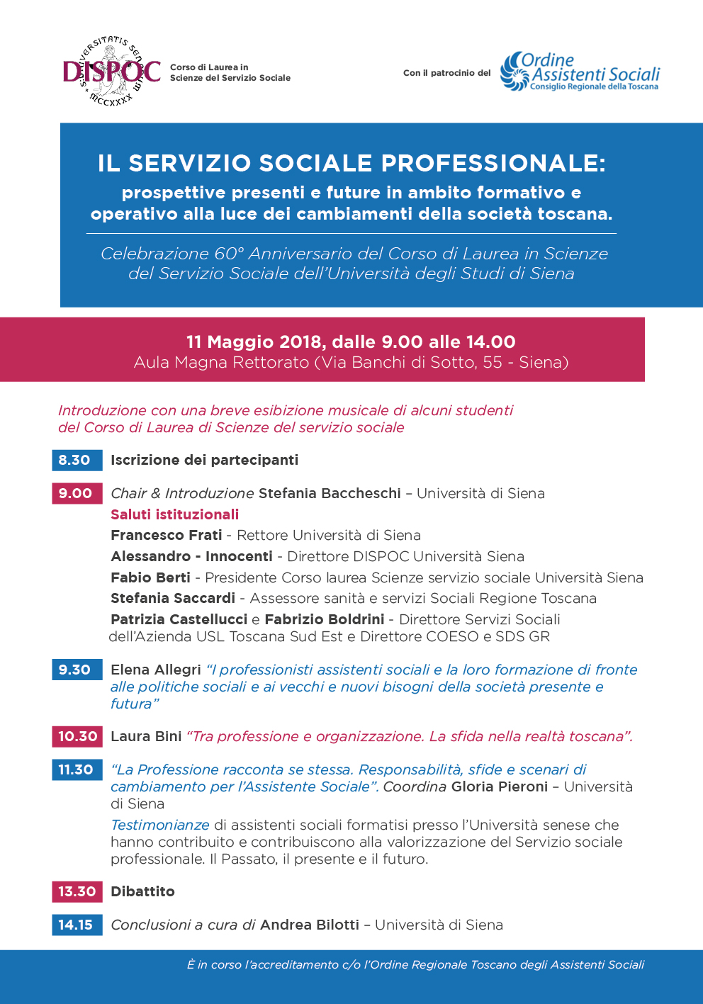 Il servizio sociale professionale prospettive presenti e future Università degli Studi di Siena Il servizio sociale professionale prospettive presenti e future Università degli Studi di Siena
